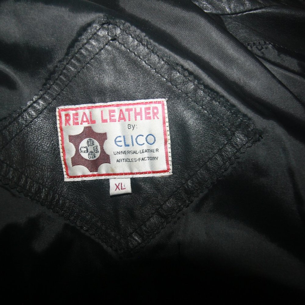 Genuine Elico Ethiopian Leather Women's Jacket Size XL Black - Picture 8 of 10